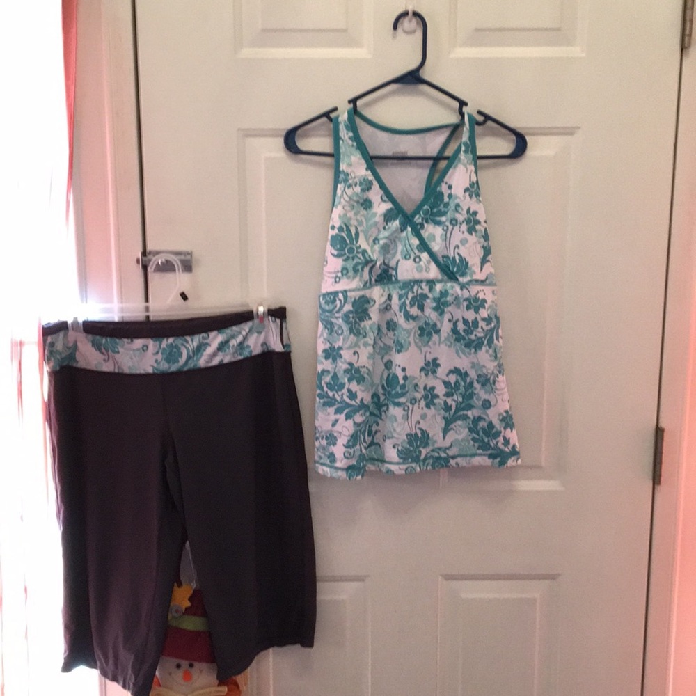 Danskin Now 2pc teal, large lounge/exercise outfit